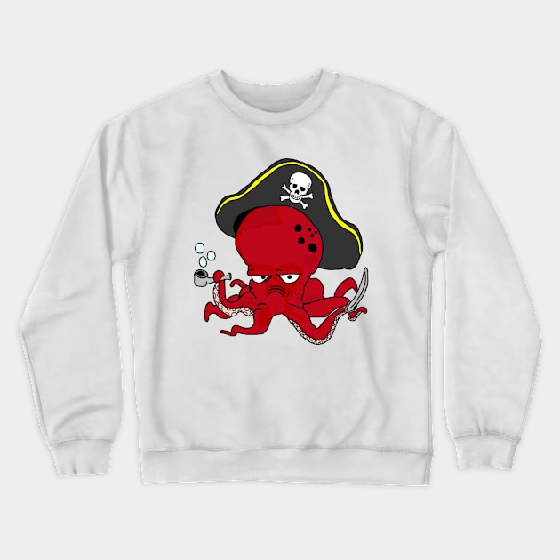 Pirate Octopus Crewneck Sweatshirt by imphavok